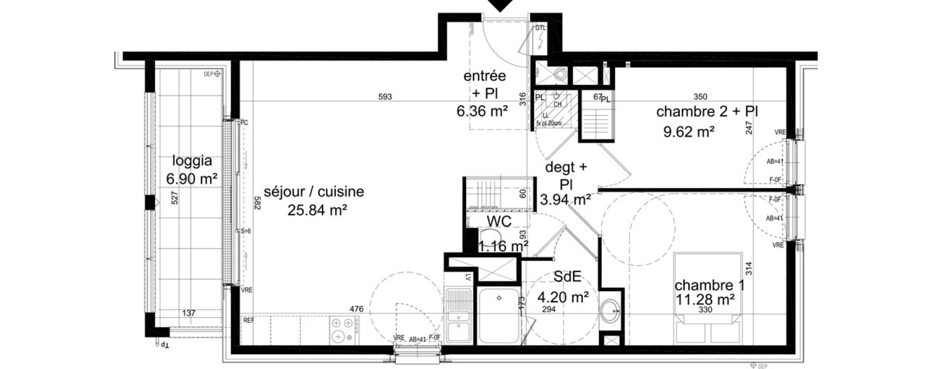 Appartement T3 de 62,40 m2 &agrave; Dinard Newquay