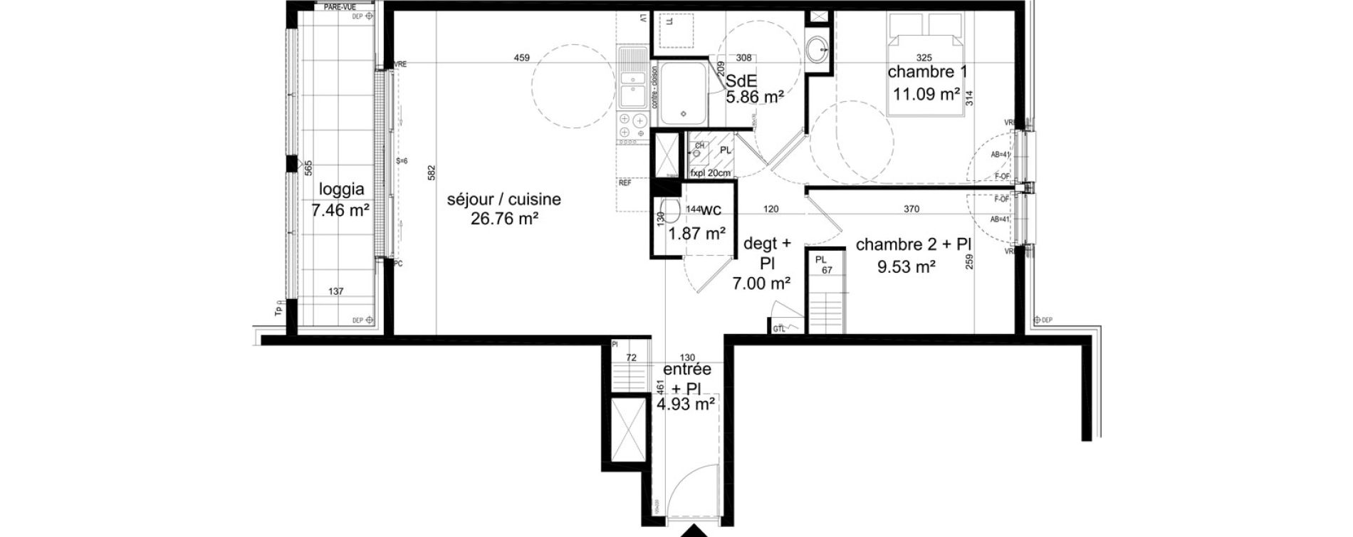 Appartement T3 de 67,04 m2 &agrave; Dinard Newquay
