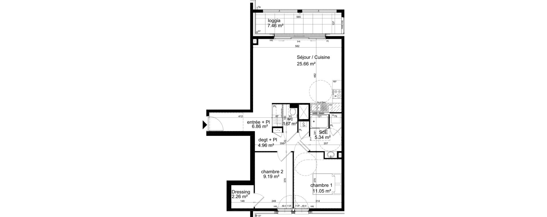 Appartement T3 de 66,99 m2 &agrave; Dinard Newquay