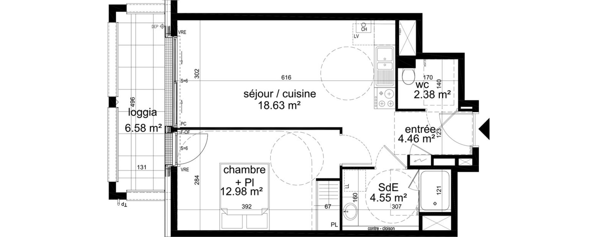 Appartement T2 de 43,00 m2 &agrave; Dinard Newquay