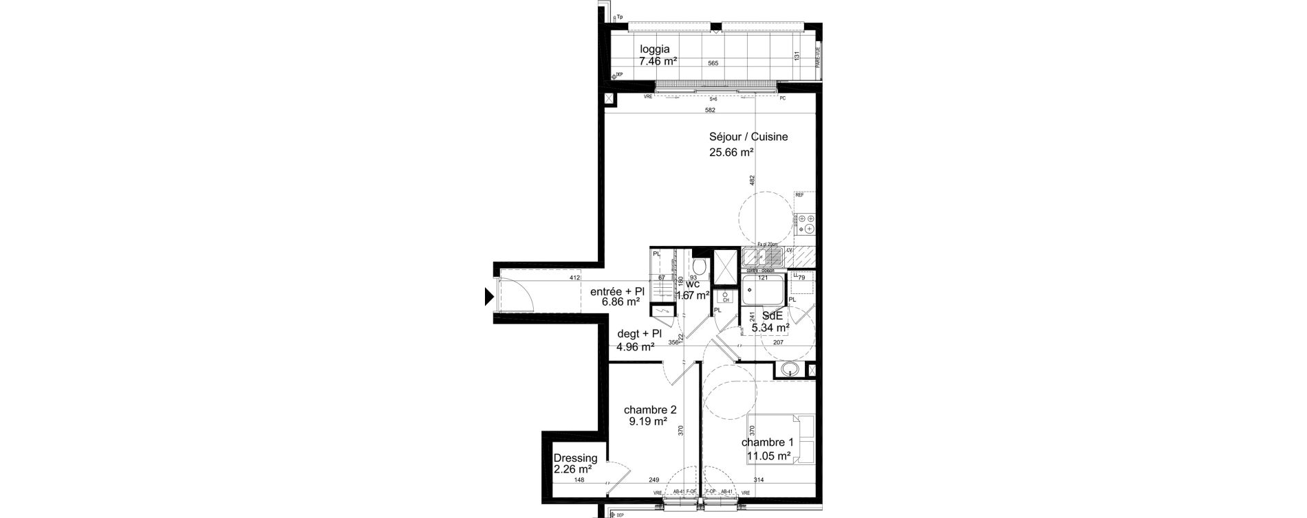 Appartement T3 de 66,99 m2 &agrave; Dinard Newquay