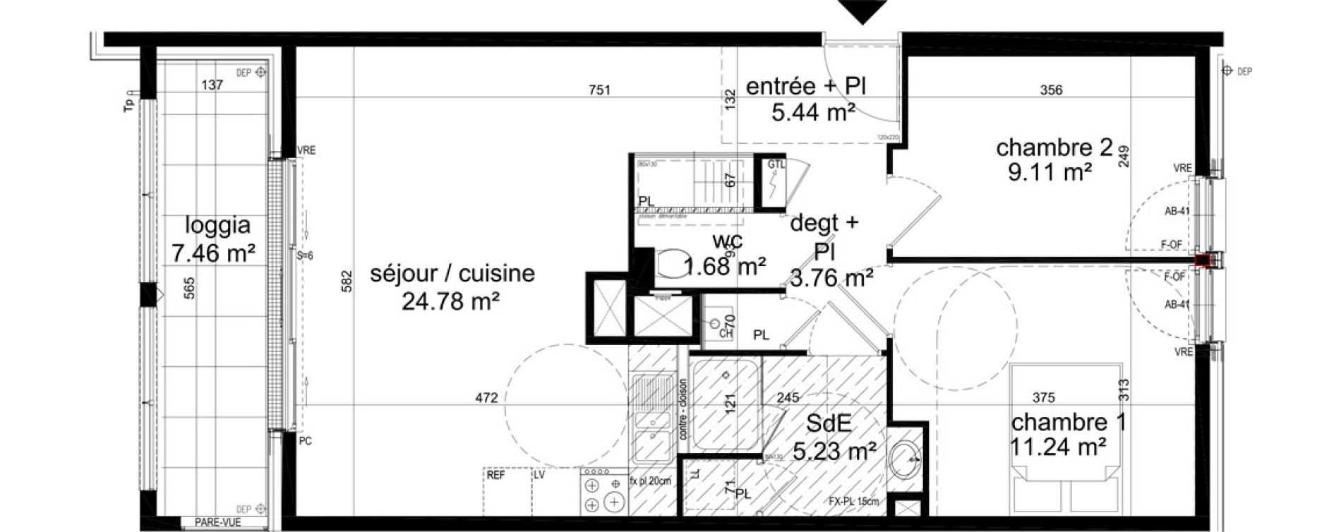 Appartement T3 de 61,24 m2 &agrave; Dinard Newquay