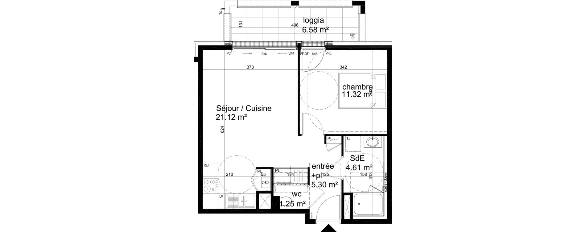 Appartement T2 de 43,60 m2 &agrave; Dinard Newquay