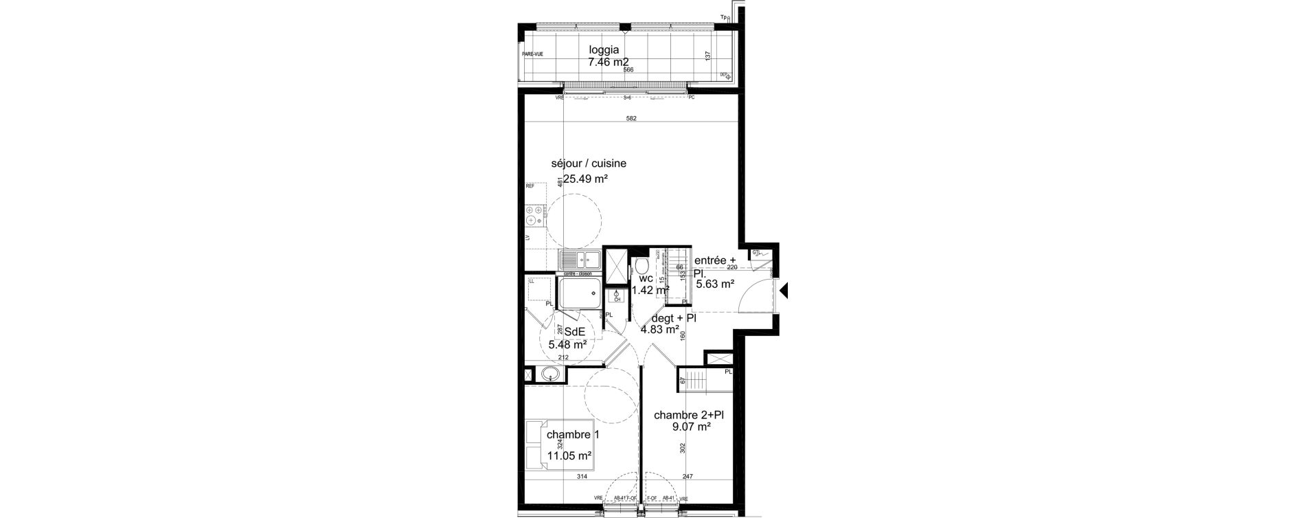 Appartement T3 de 62,97 m2 &agrave; Dinard Newquay