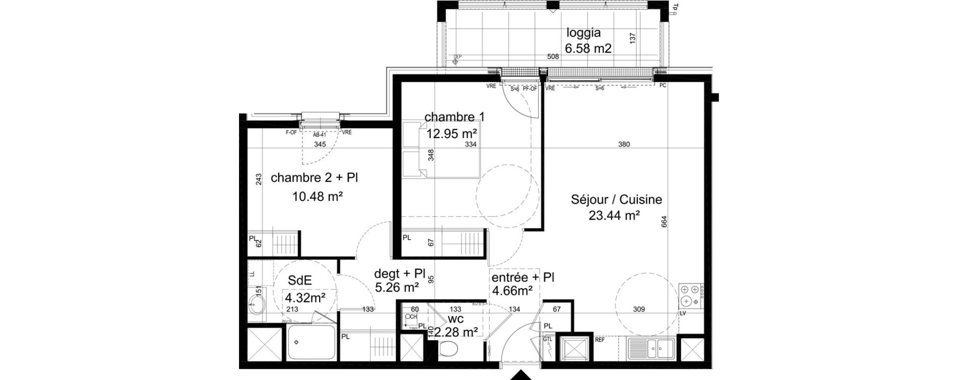 Appartement T3 de 63,39 m2 &agrave; Dinard Newquay