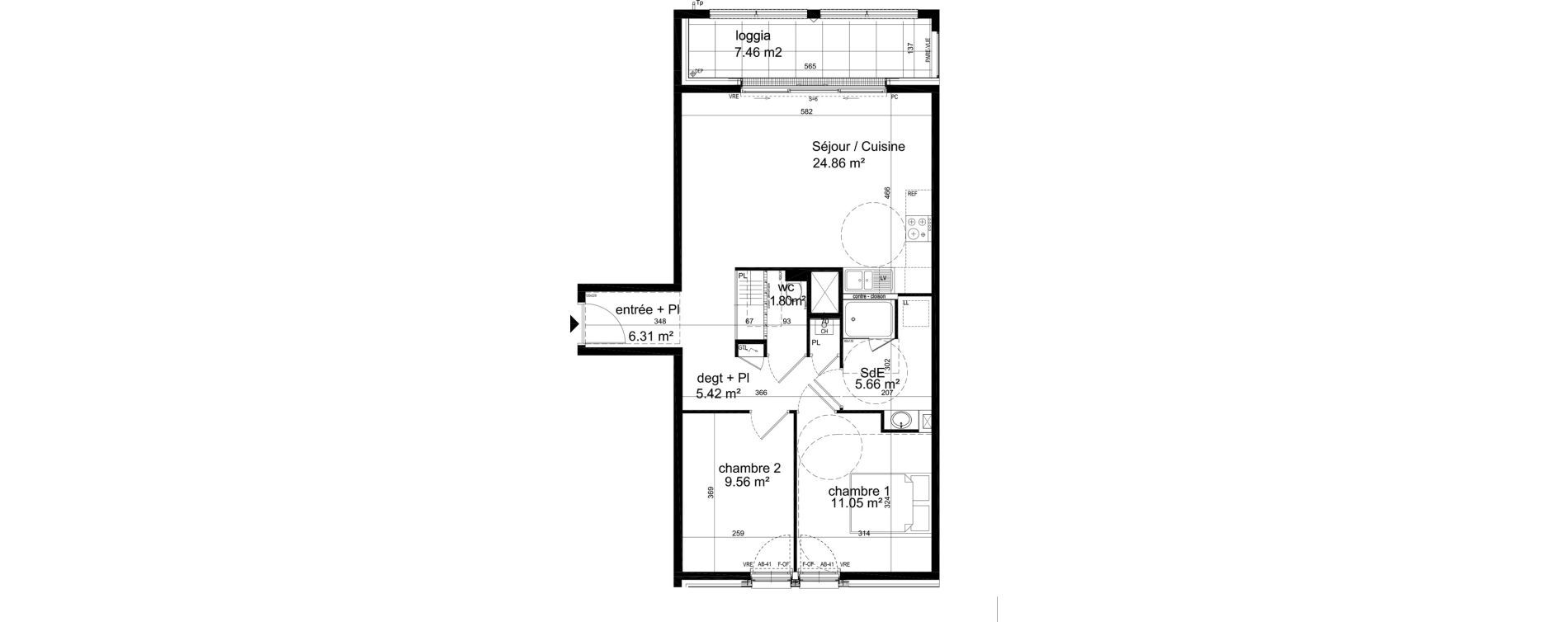 Appartement T3 de 64,66 m2 &agrave; Dinard Newquay