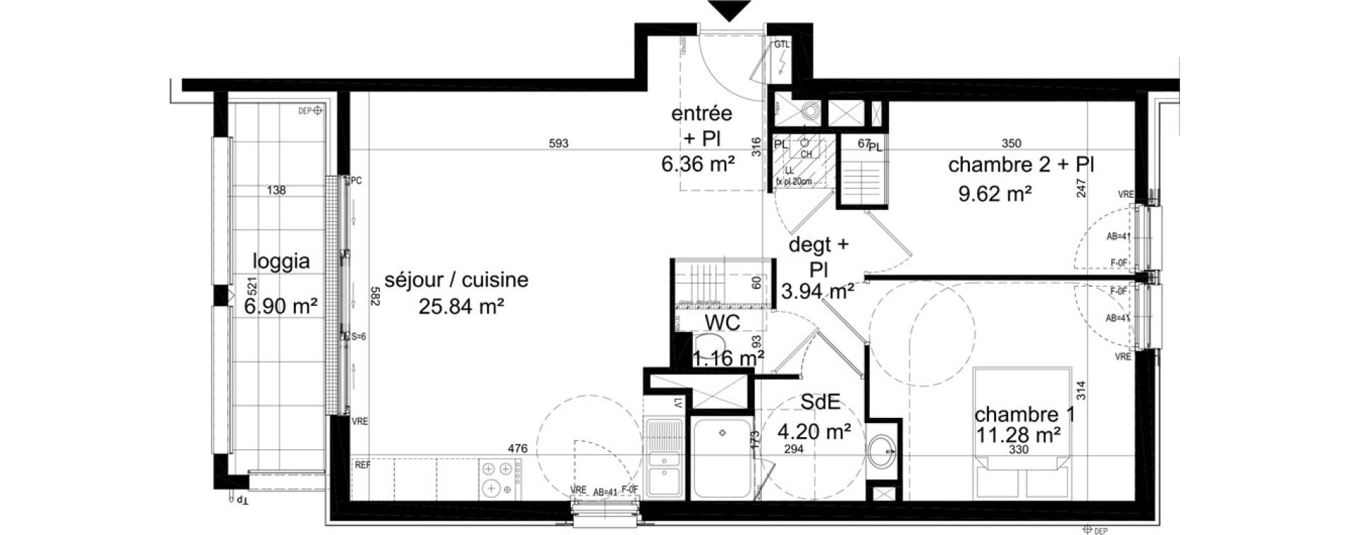 Appartement T3 de 62,40 m2 &agrave; Dinard Newquay