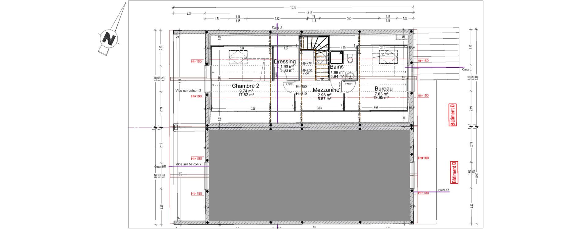 Duplex T4 de 87,60 m2 &agrave; Dinard Le prieur&eacute;