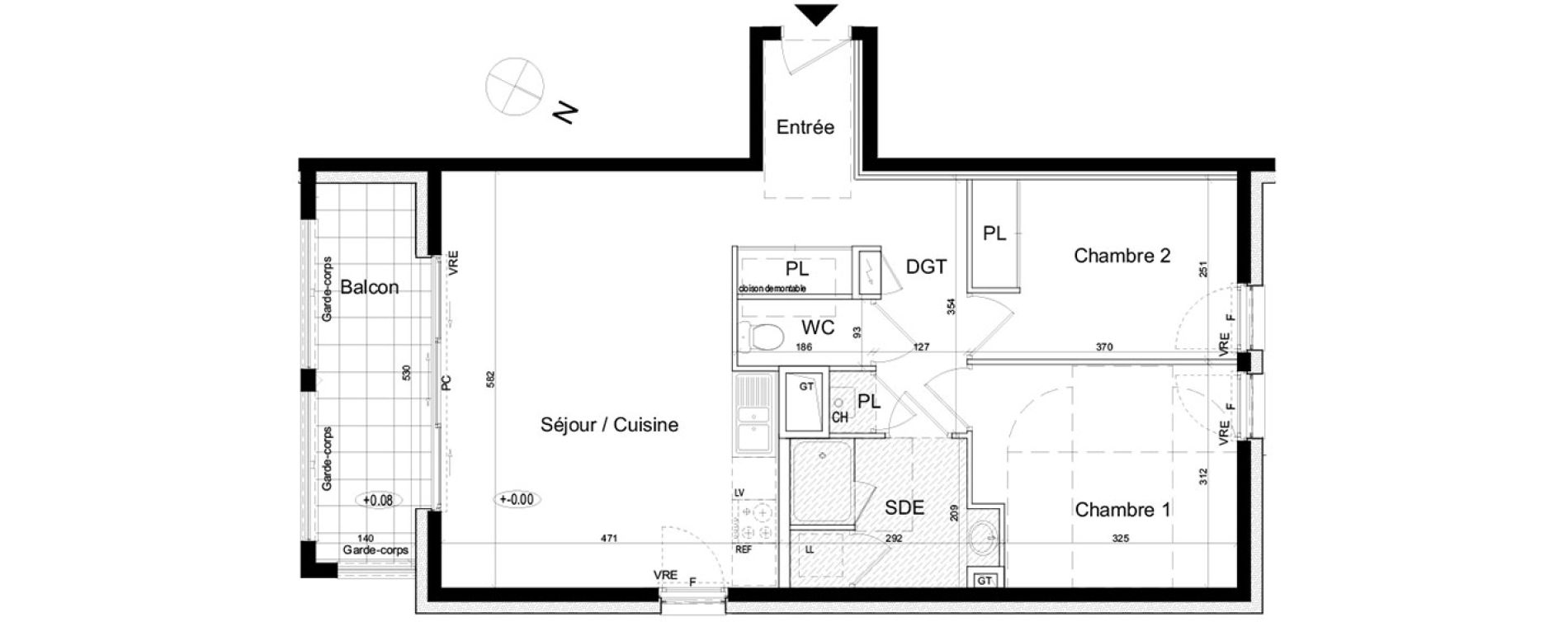 Appartement T3 de 63,52 m2 à Dinard Dinard centre ville