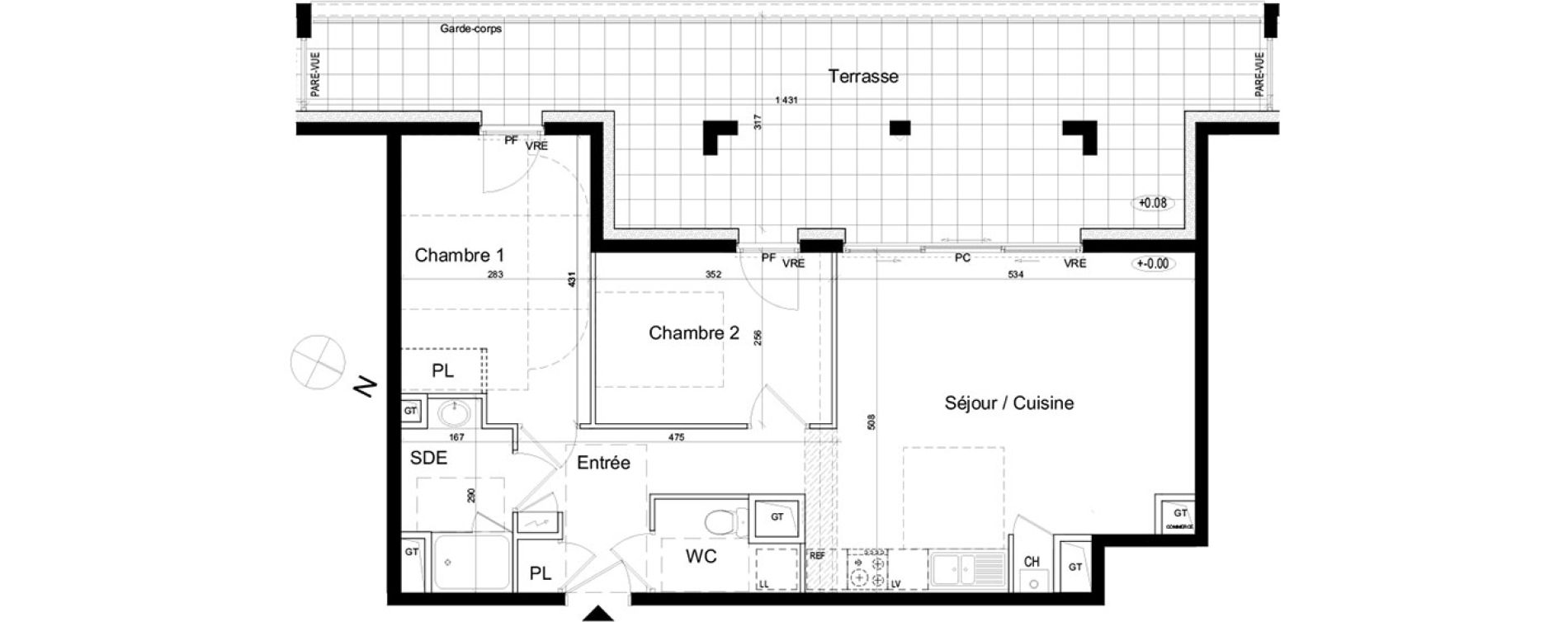 Appartement T3 de 60,04 m2 à Dinard Dinard centre ville