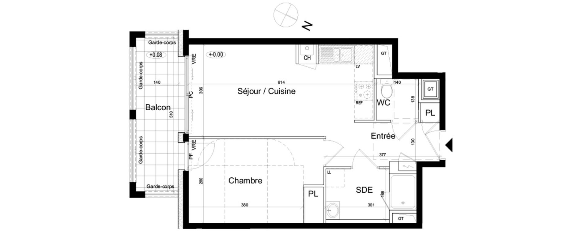 Appartement T2 de 42,60 m2 &agrave; Dinard Dinard centre ville