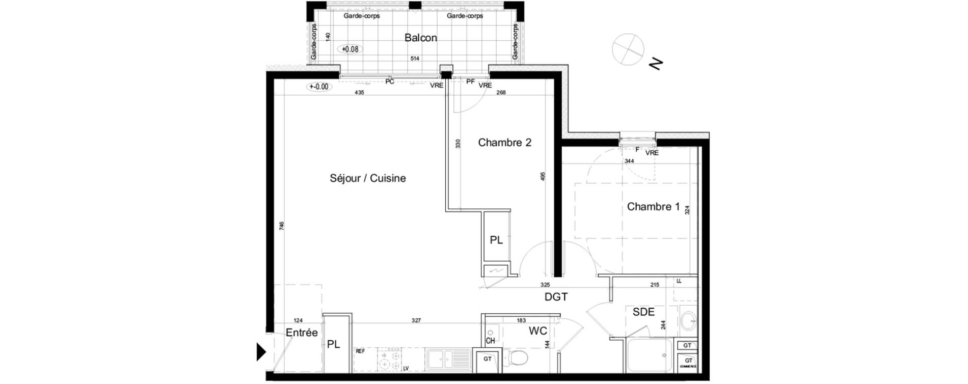 Appartement T3 de 70,46 m2 &agrave; Dinard Dinard centre ville