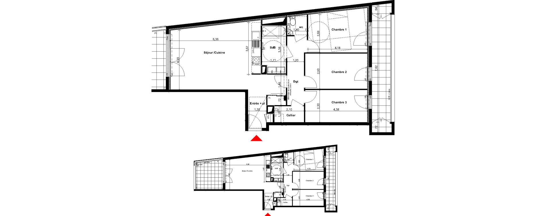 Appartement T4 de 85,09 m2 &agrave; Dinard Saint enogat
