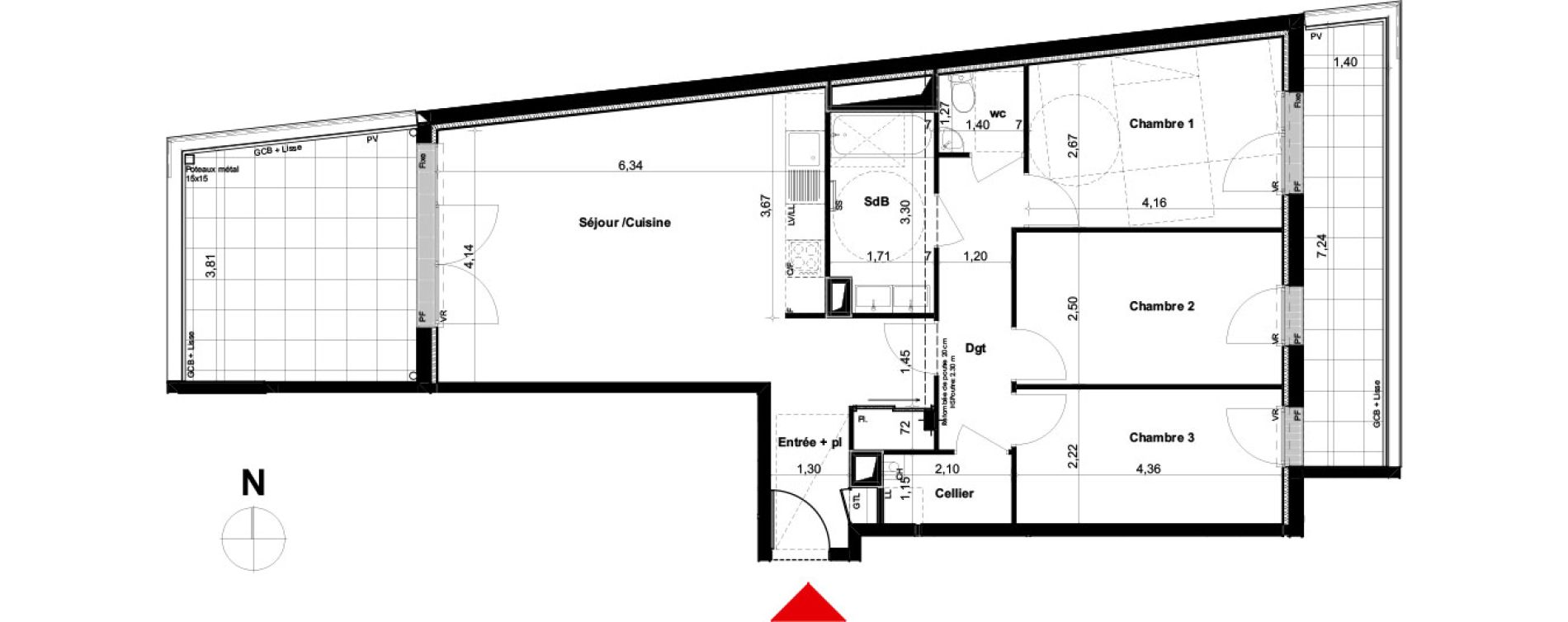 Appartement T4 de 83,68 m2 &agrave; Dinard Saint enogat