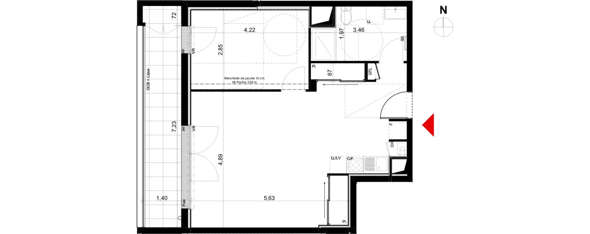 Appartement T2 de 54,60 m2 &agrave; Dinard Saint enogat