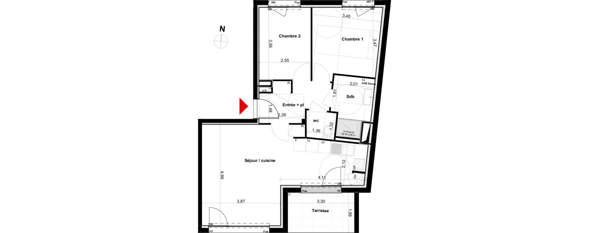 Appartement T3 de 62,94 m2 &agrave; Dinard Saint enogat