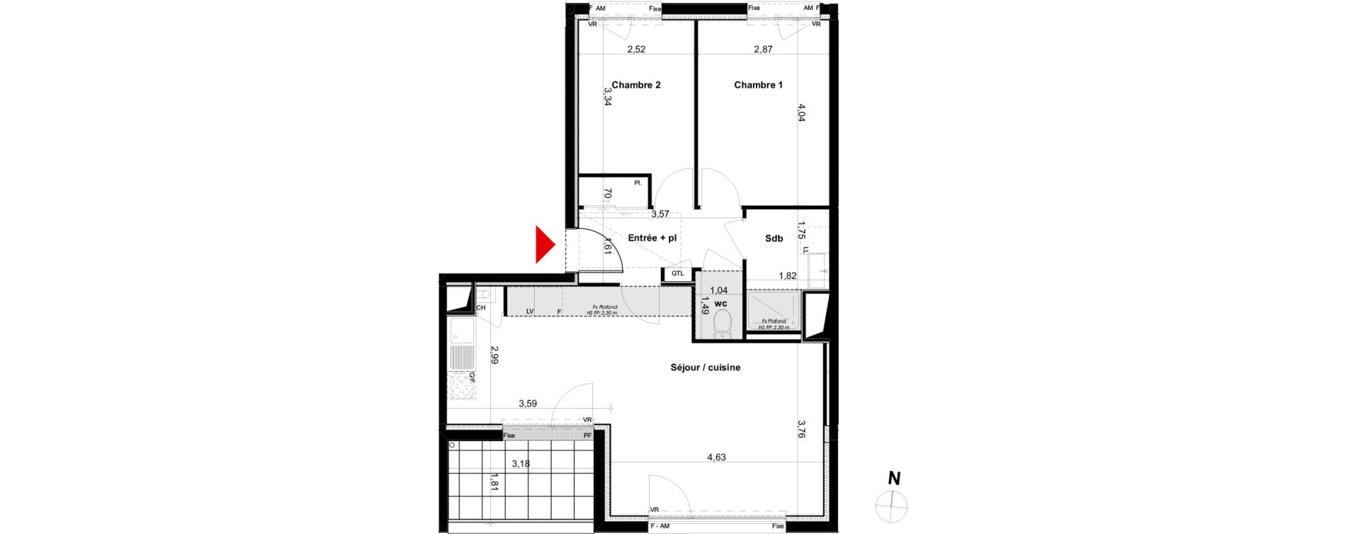 Appartement T3 de 62,54 m2 &agrave; Dinard Saint enogat