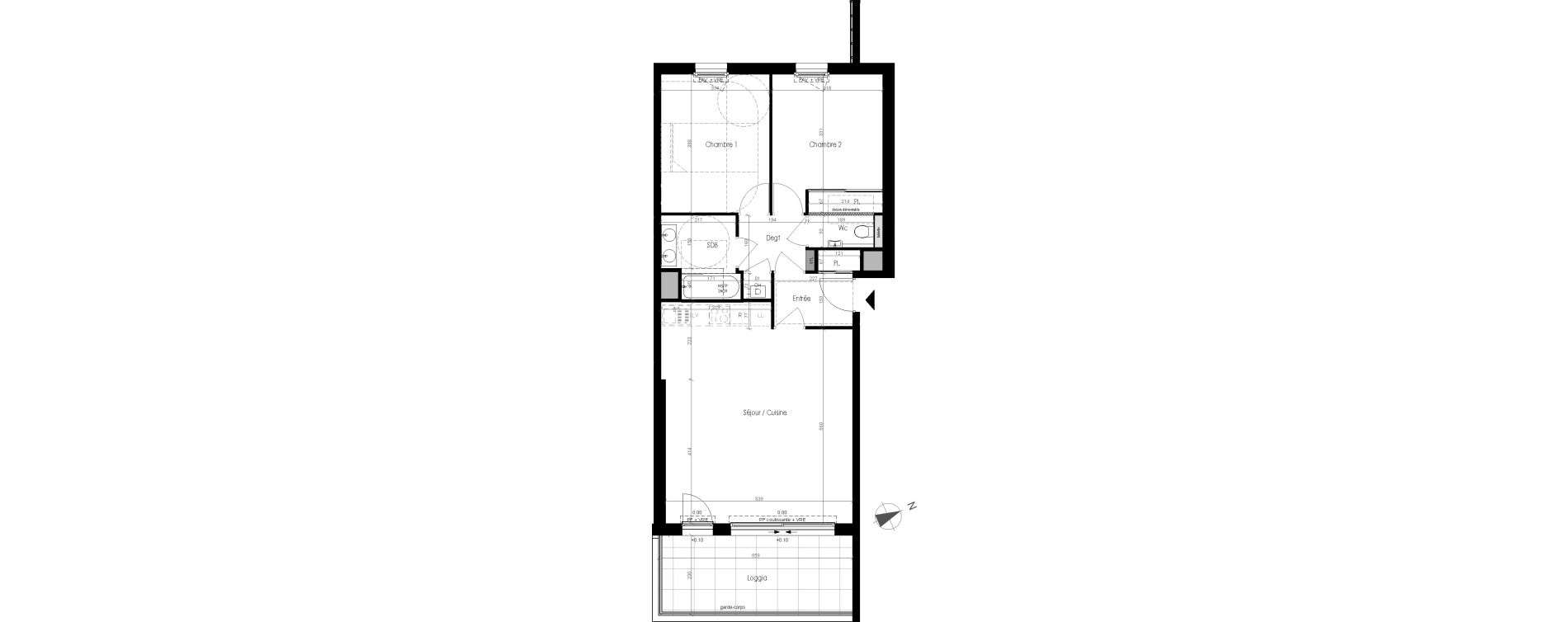 Appartement T3 de 72,58 m2 &agrave; Dinard Saint enogat
