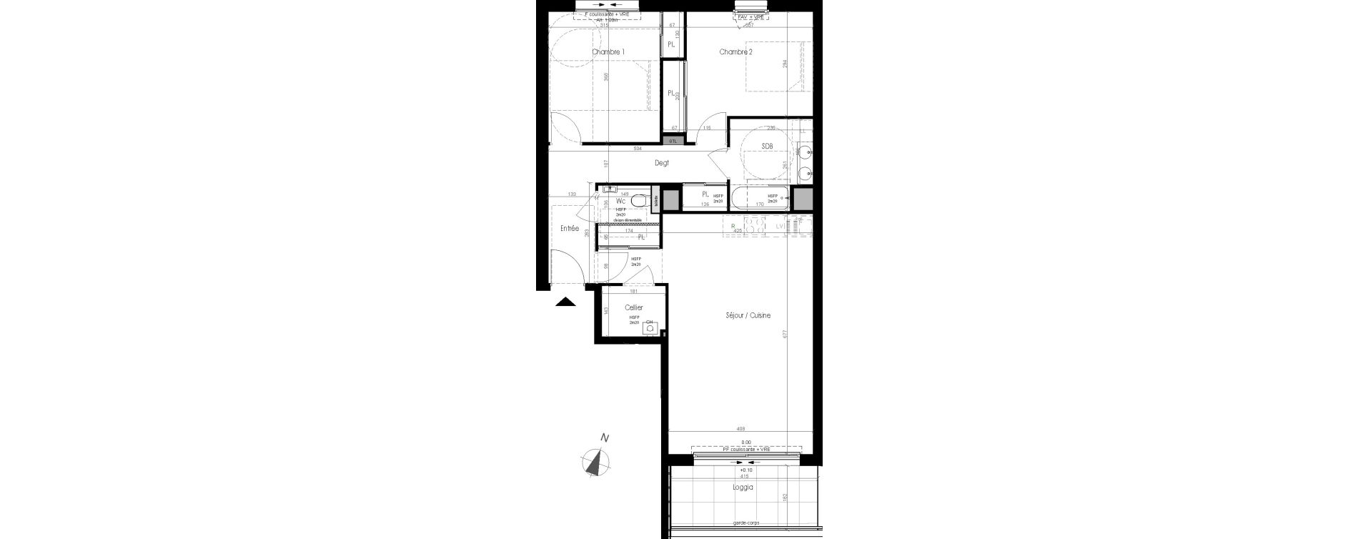 Appartement T3 de 76,06 m2 &agrave; Dinard Saint enogat