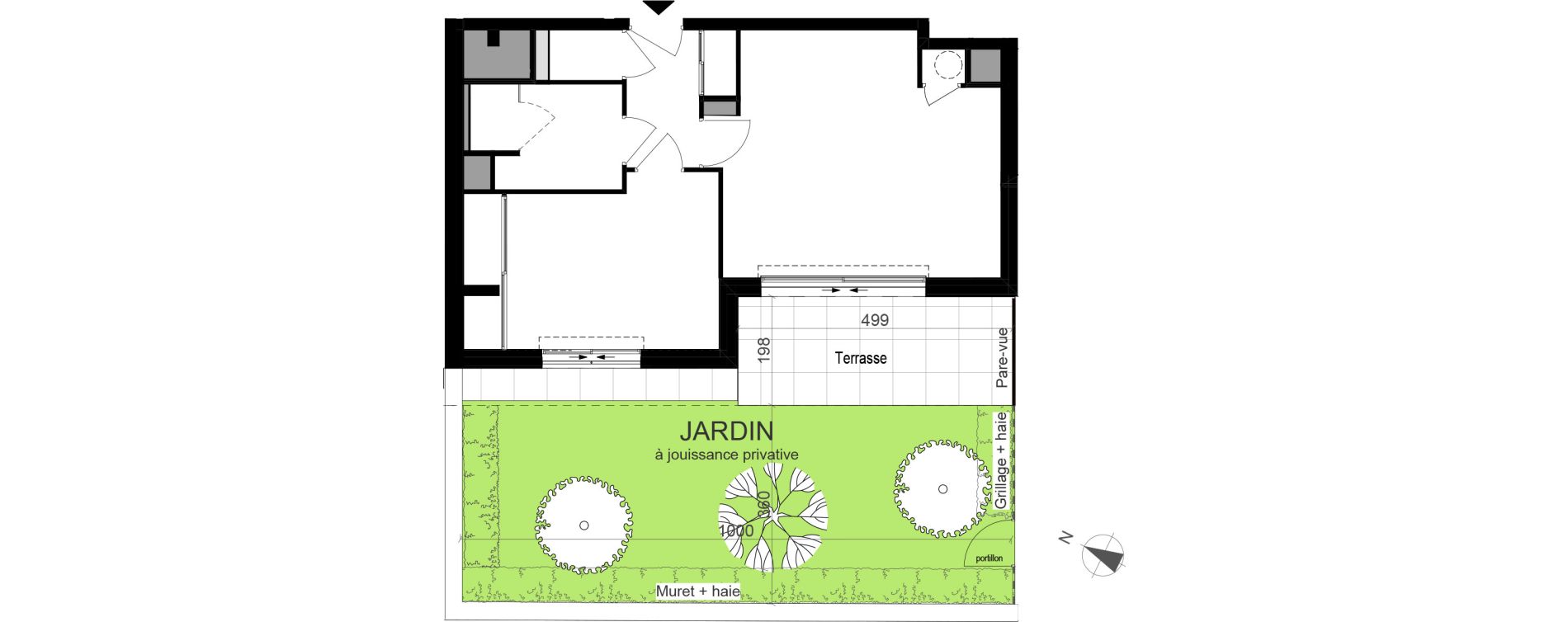 Appartement T2 de 45,58 m2 &agrave; Dinard Saint enogat