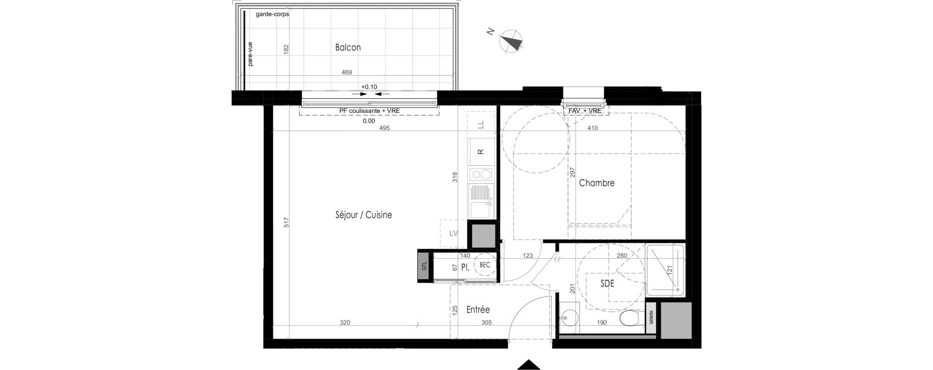 Appartement T2 de 44,61 m2 &agrave; Dinard Saint enogat