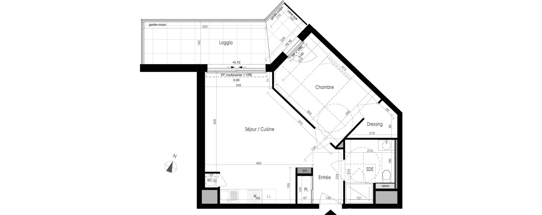 Appartement T2 de 44,76 m2 &agrave; Dinard Saint enogat