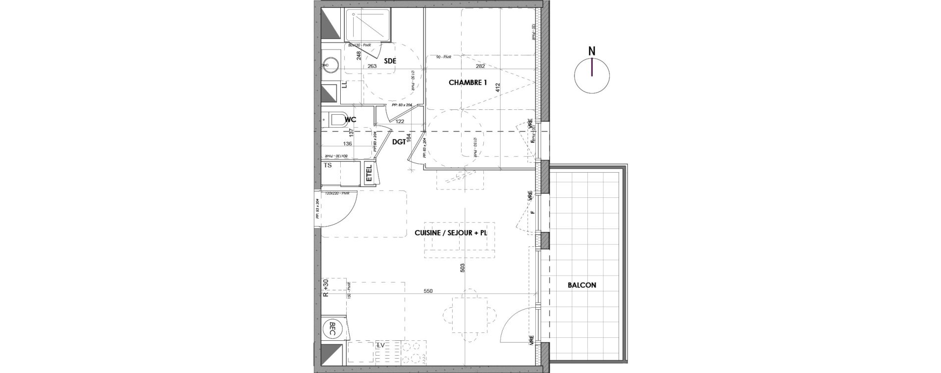 Appartement T2 de 48,20 m2 &agrave; G&eacute;vez&eacute; Centre