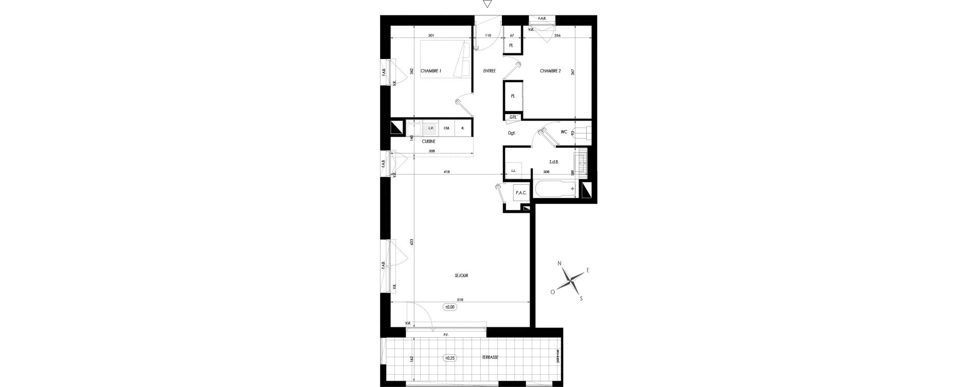 Appartement T3 de 69,90 m2 &agrave; Guichen Centre