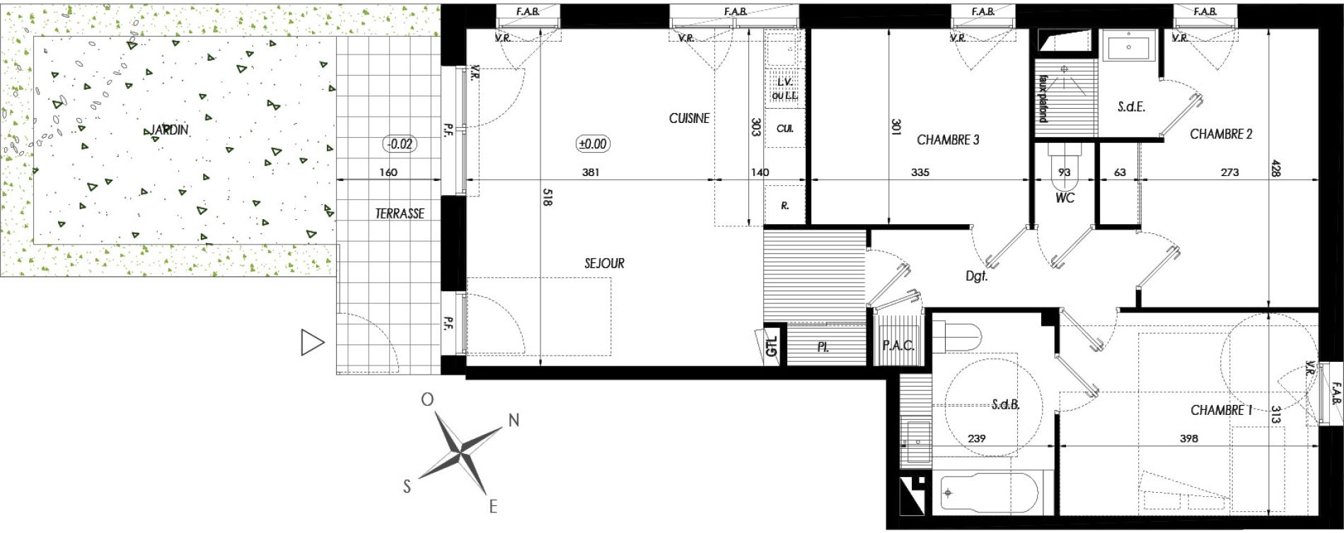 Appartement T4 de 79,07 m2 &agrave; Guichen Centre