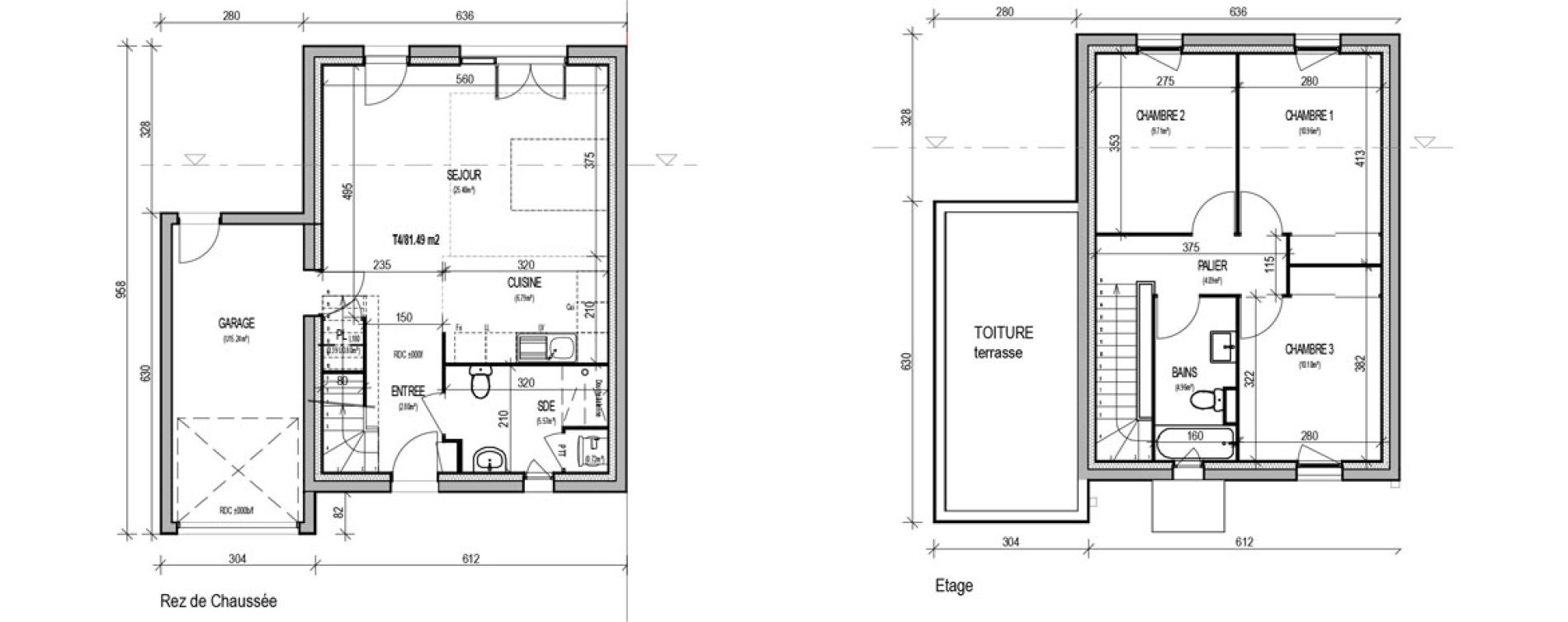 Maison T4 de 81,49 m2 &agrave; Irodou&euml;r Centre