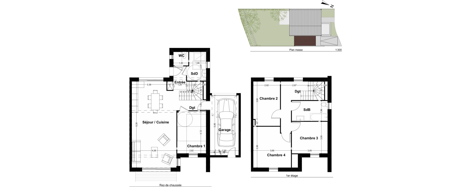 Maison T5 de 113,10 m2 &agrave; La M&eacute;zi&egrave;re Centre