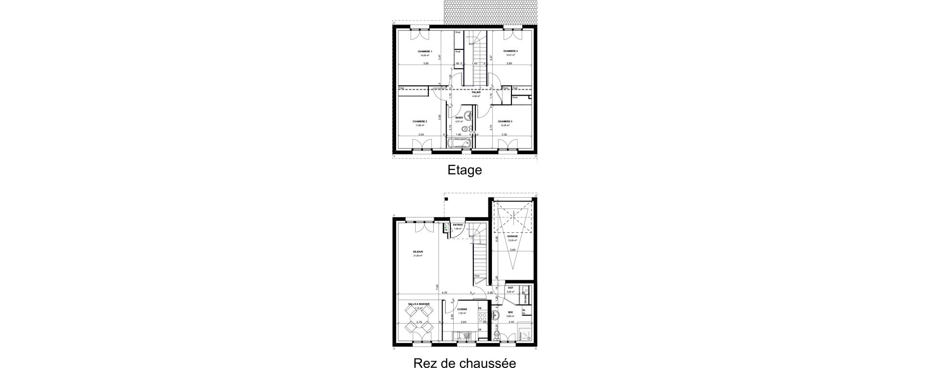 Maison T5 de 102,82 m2 &agrave; Liffr&eacute; Centre