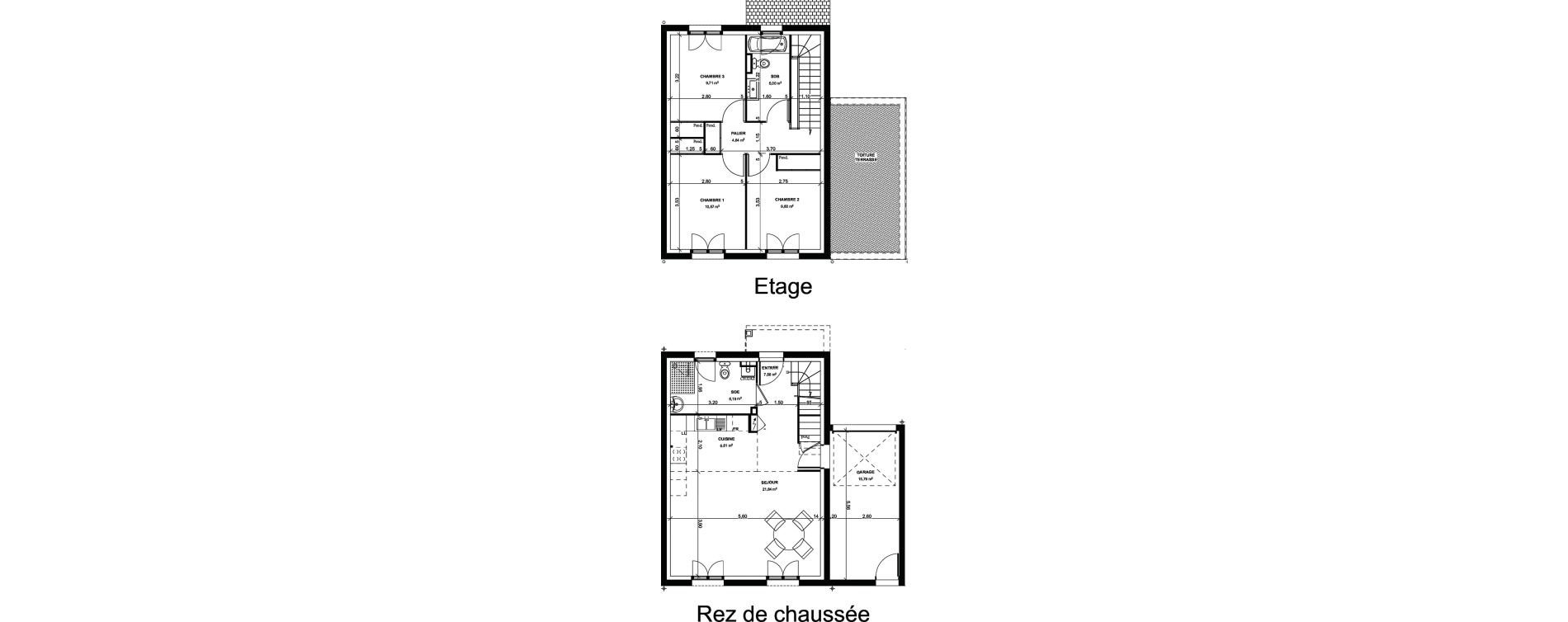 Maison T4 de 81,73 m2 &agrave; Liffr&eacute; Centre