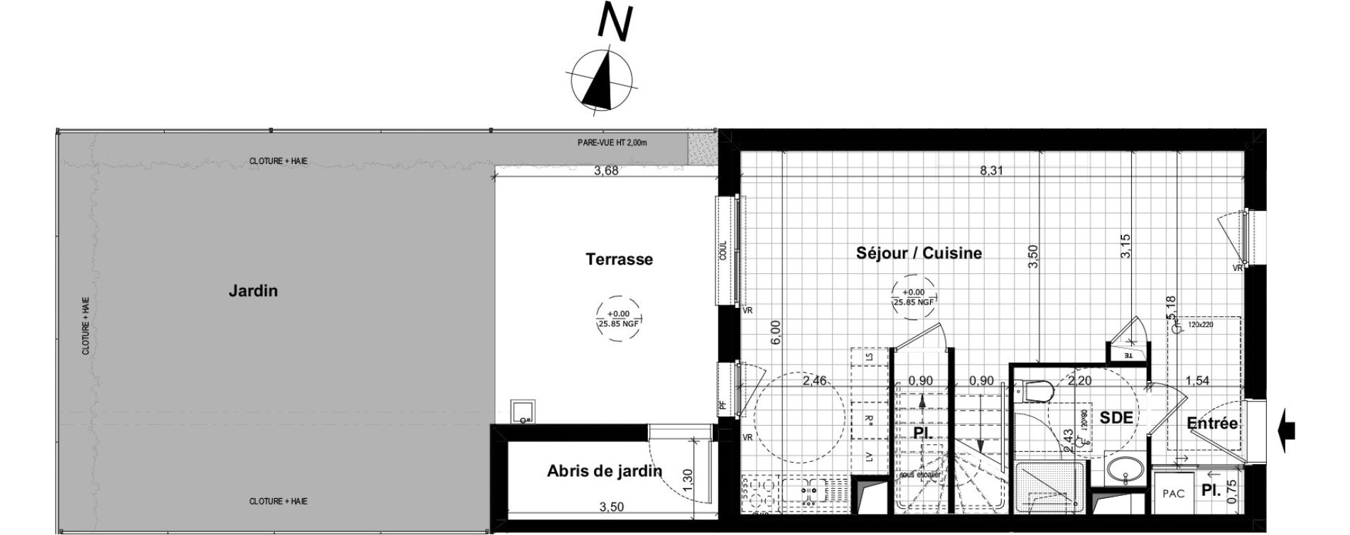 Maison T4 de 88,44 m2 &agrave; Noyal-Ch&acirc;tillon-Sur-Seiche Centre