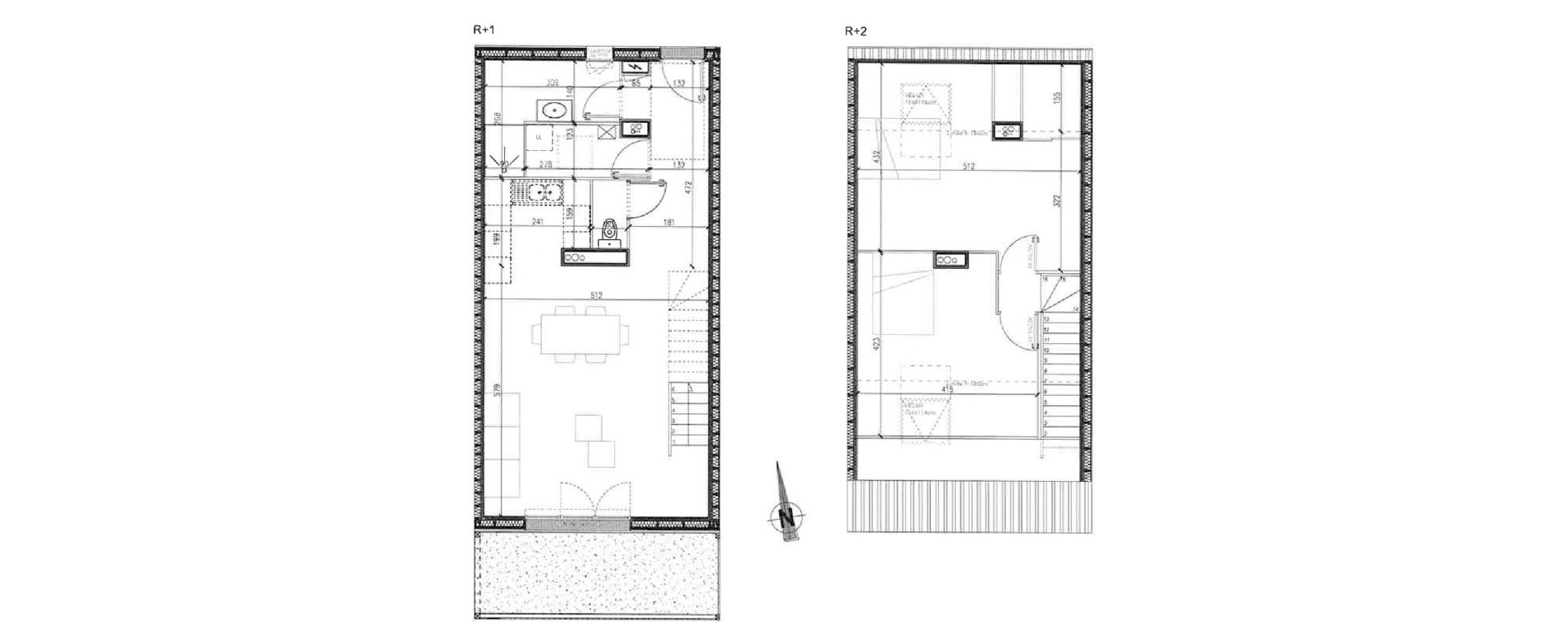 Duplex T3 de 76,56 m2 &agrave; Org&egrave;res Les prairies d orgeres
