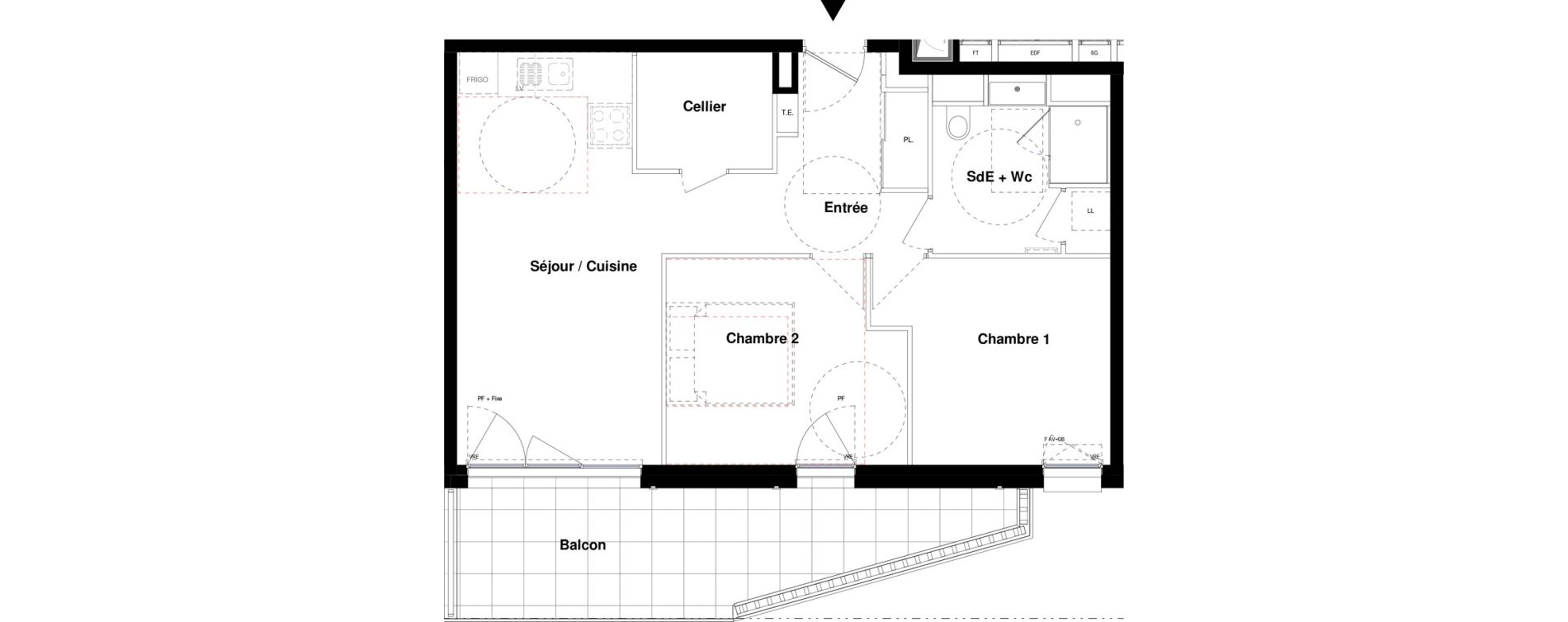 Appartement T3 de 61,90 m2 &agrave; Rennes Rennes jules ferry