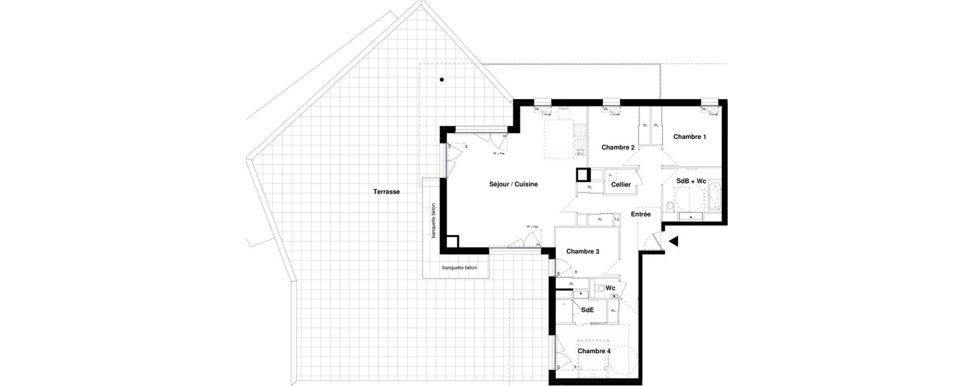 Appartement T5 de 118,77 m2 &agrave; Rennes Rennes jules ferry