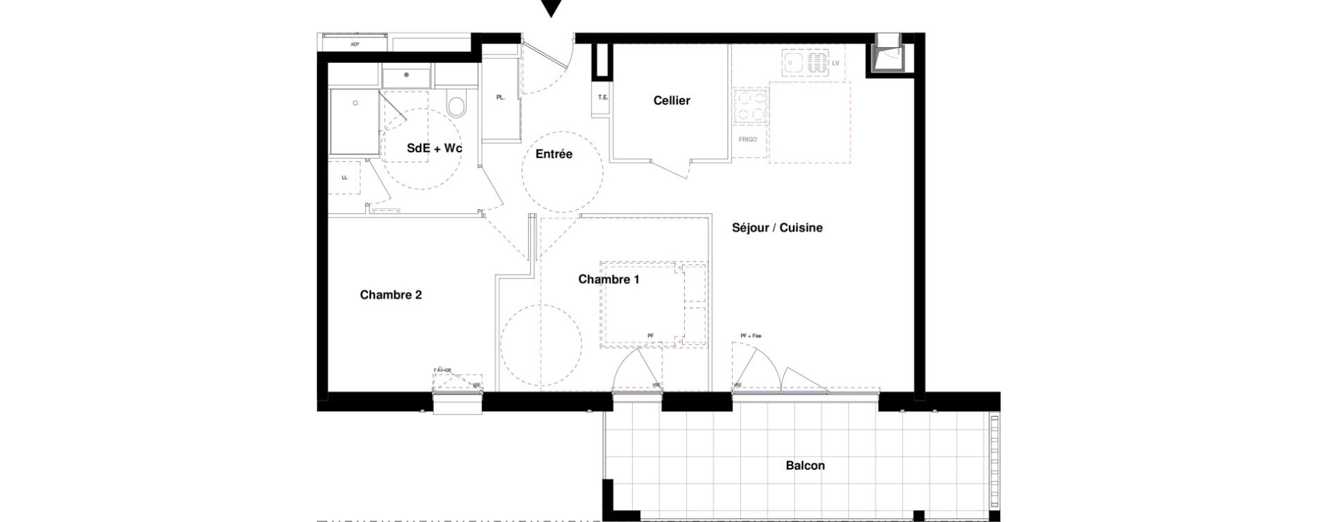 Appartement T3 de 65,42 m2 &agrave; Rennes Rennes jules ferry