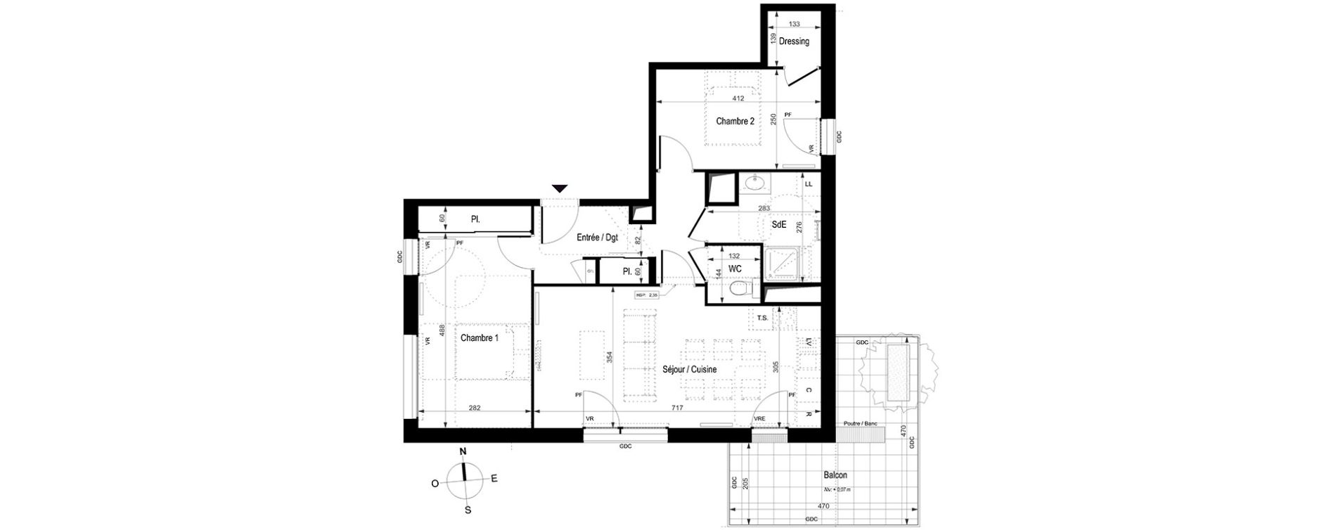 Appartement T3 De 68 04m2 7eme Etage Se Babia Gora Rennes Ref 742