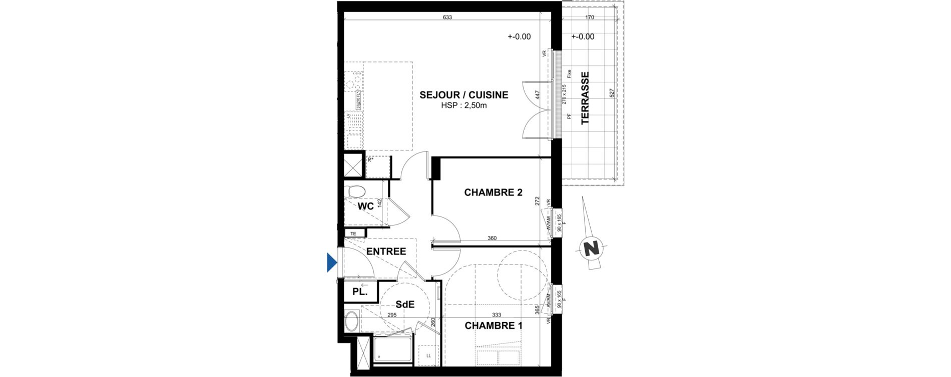 Appartement T3 de 65,34 m2 &agrave; Rennes Br&eacute;quigny