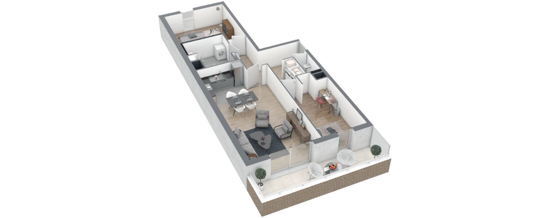 Appartement T3 de 73,98 m2 &agrave; Rennes Arsenal - redon