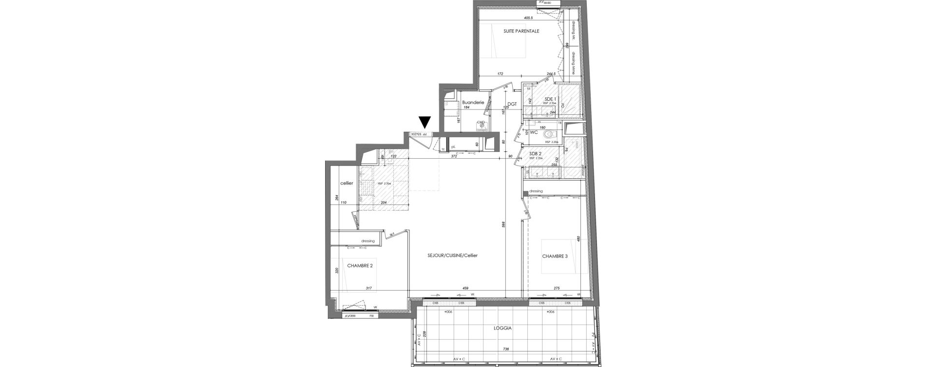 Appartement T4 de 88,24 m2 &agrave; Rennes Jean mac&eacute;