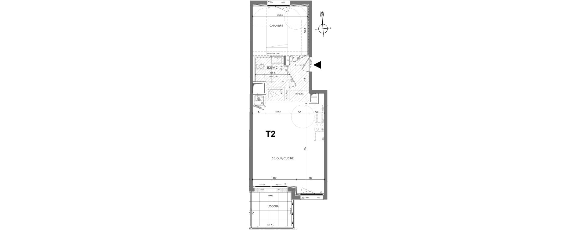 Appartement T2 de 47,96 m2 &agrave; Rennes Jean mac&eacute;