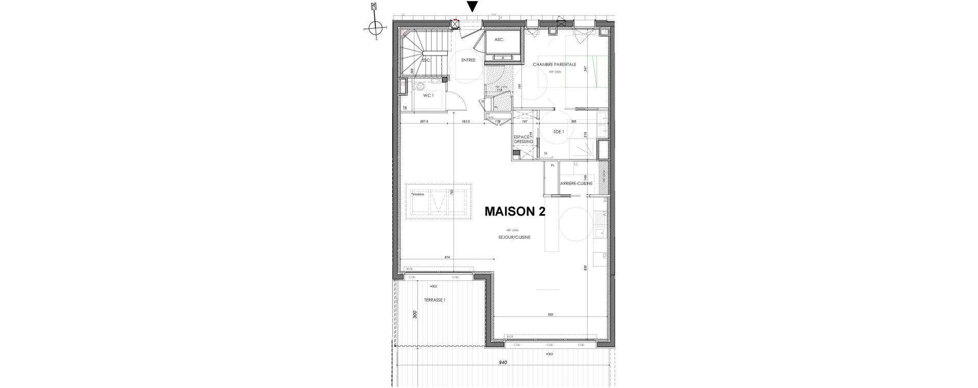 Maison T5 de 179,42 m2 &agrave; Rennes Jean mac&eacute;