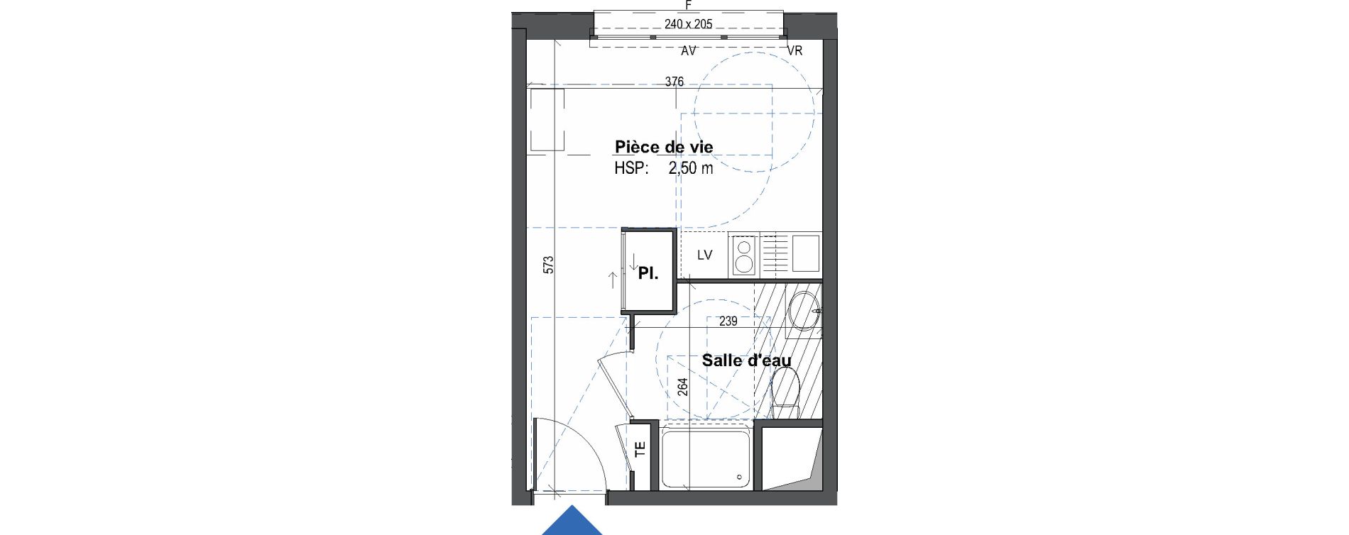 Appartement T1 de 20,08 m2 &agrave; Rennes Villejean
