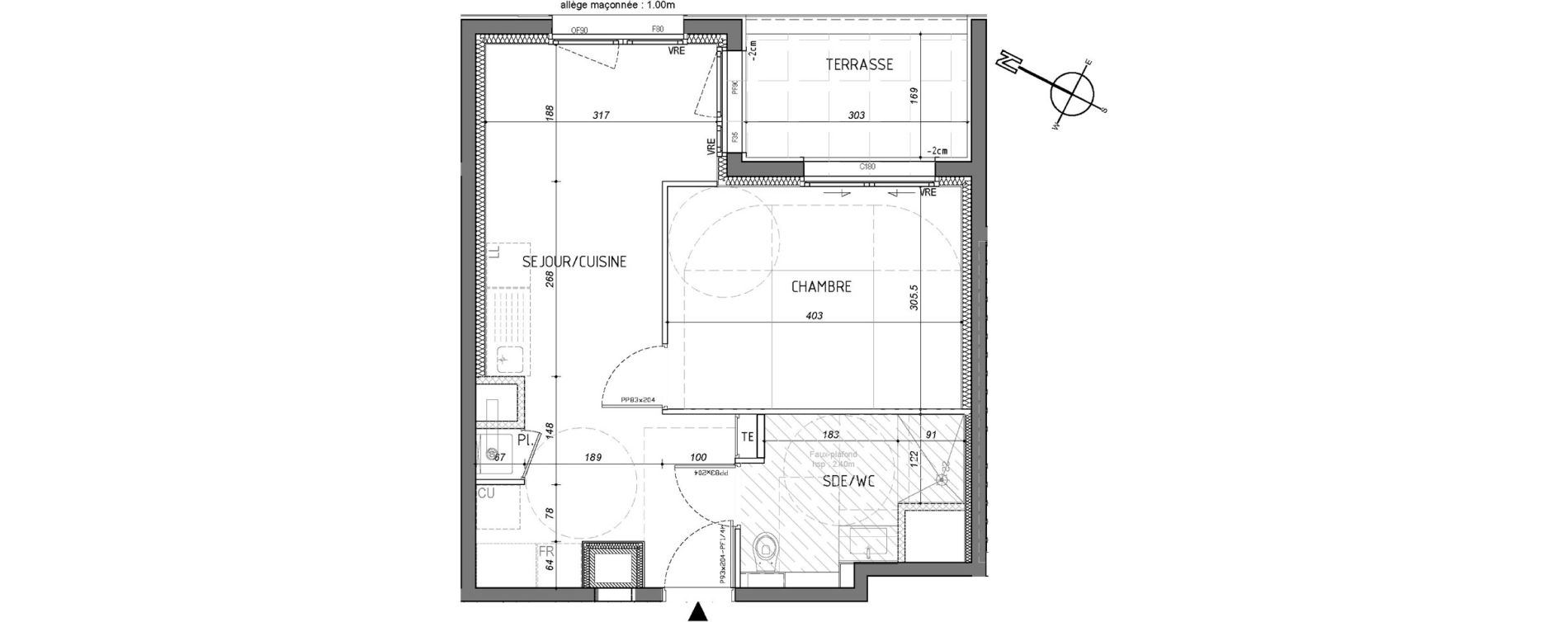 Appartement T2 de 38,82 m2 &agrave; Rennes Saint-martin
