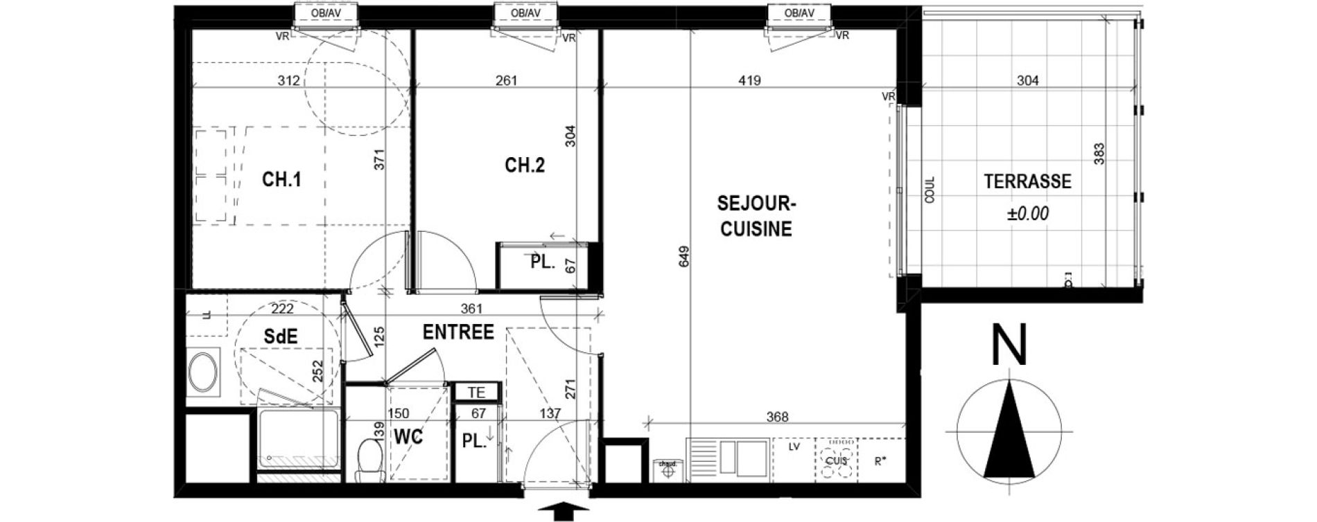 Appartement T3 de 62,19 m2 &agrave; Saint-Erblon Centre