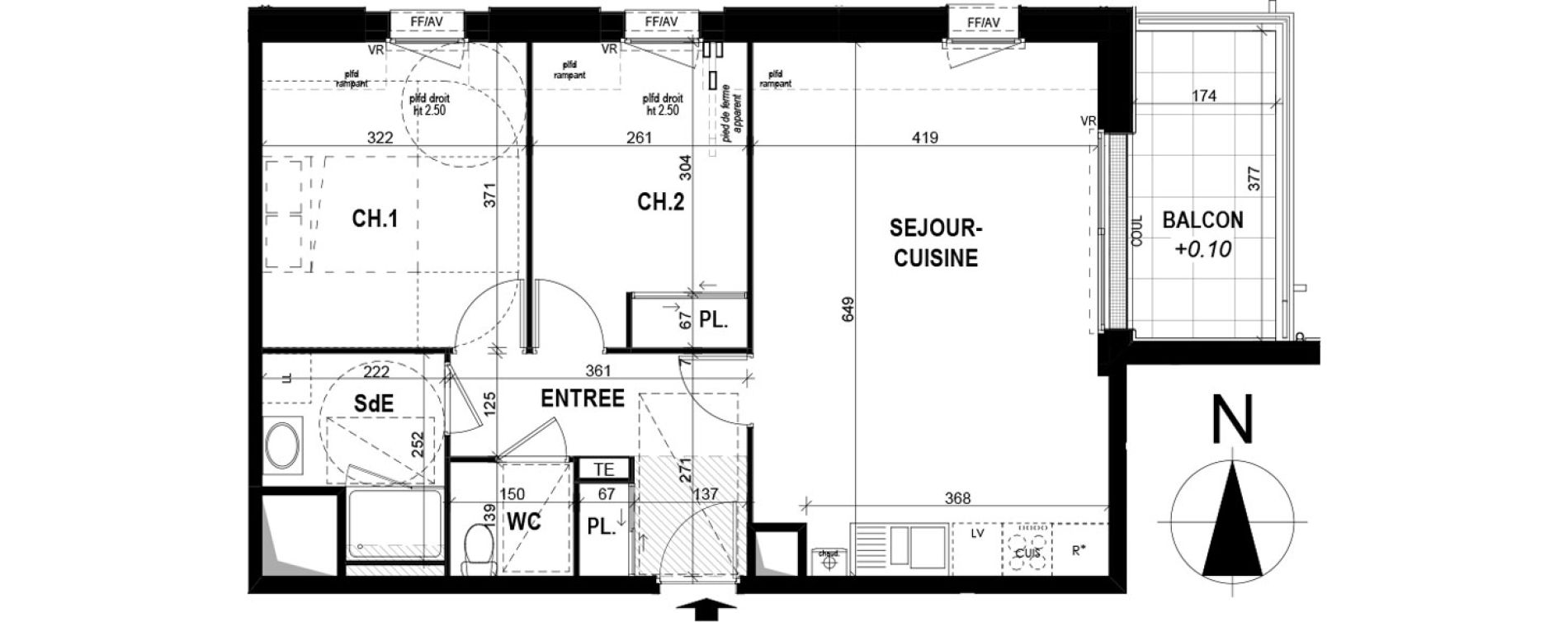 Appartement T3 de 62,60 m2 &agrave; Saint-Erblon Centre