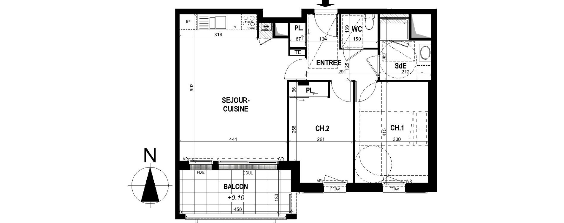 Appartement T3 de 61,90 m2 &agrave; Saint-Erblon Centre
