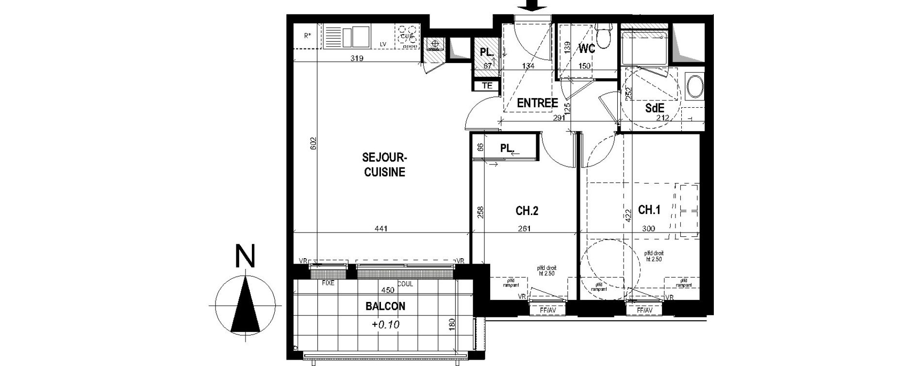 Appartement T3 de 61,96 m2 &agrave; Saint-Erblon Centre